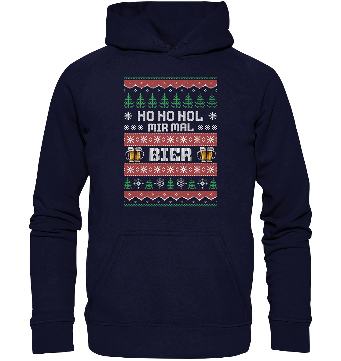 Ho Ho Hol Mir Mal Ein Bier Ugly Christmas Hoodie