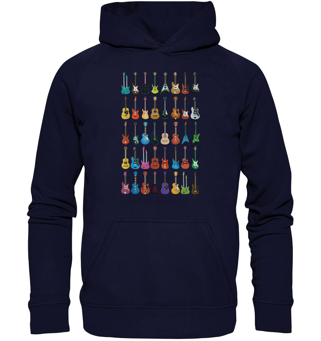 Verschiedene Gitarren  - Basic Unisex Hoodie