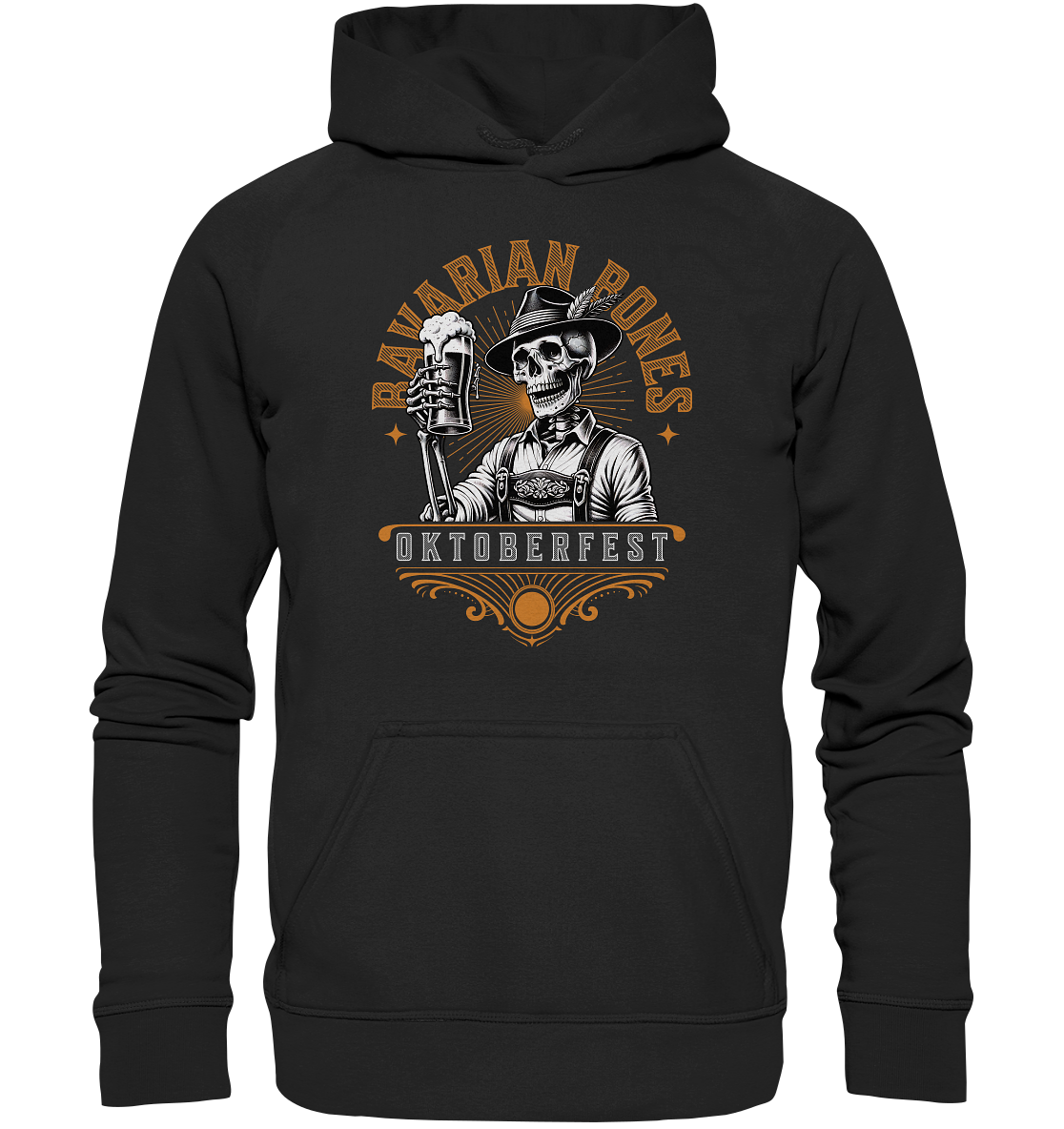 Münchner Oktoberfest Bavarian Bones Skull Hoodie