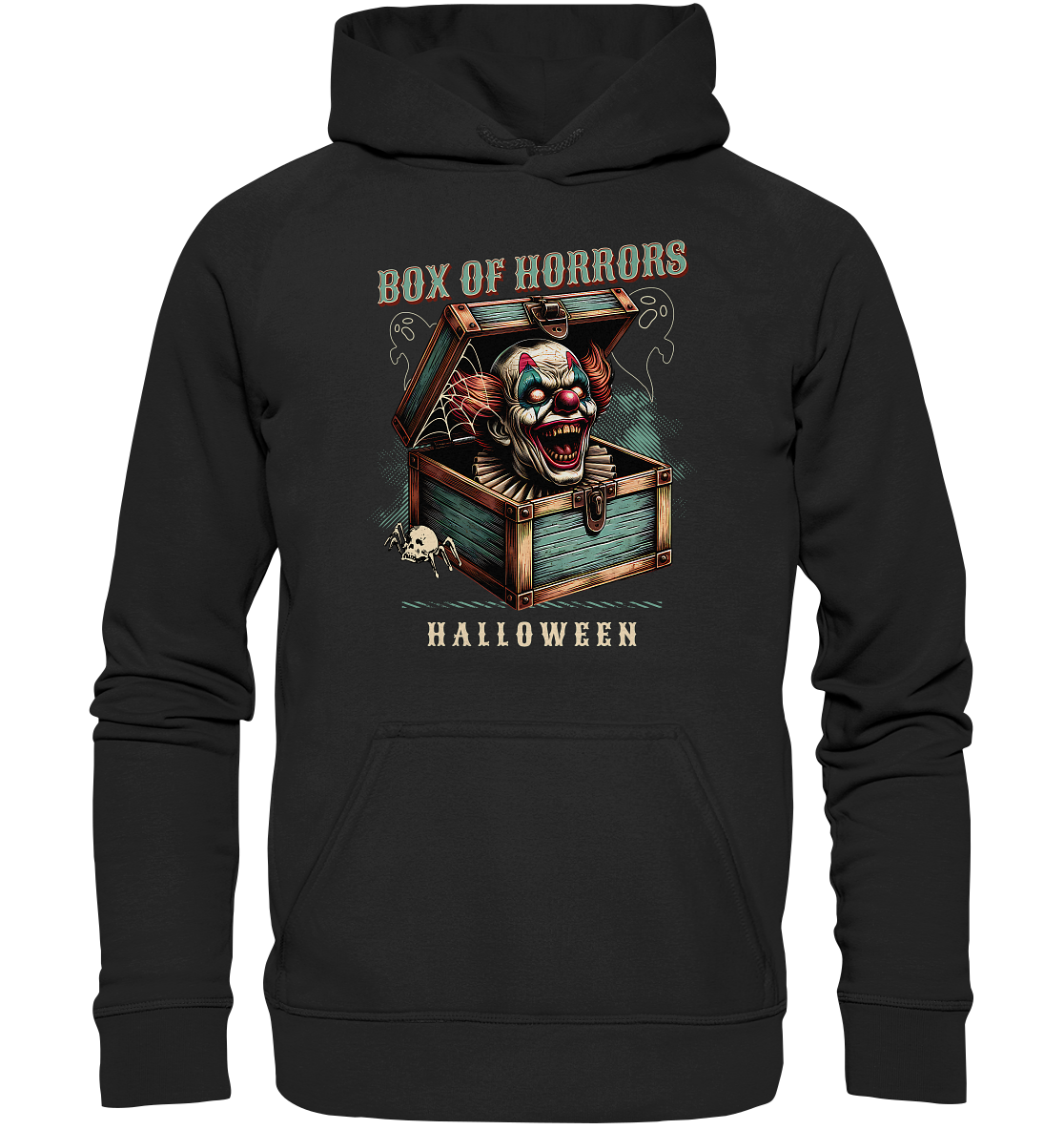 Box of Horrors Halloween Clown Hoodie