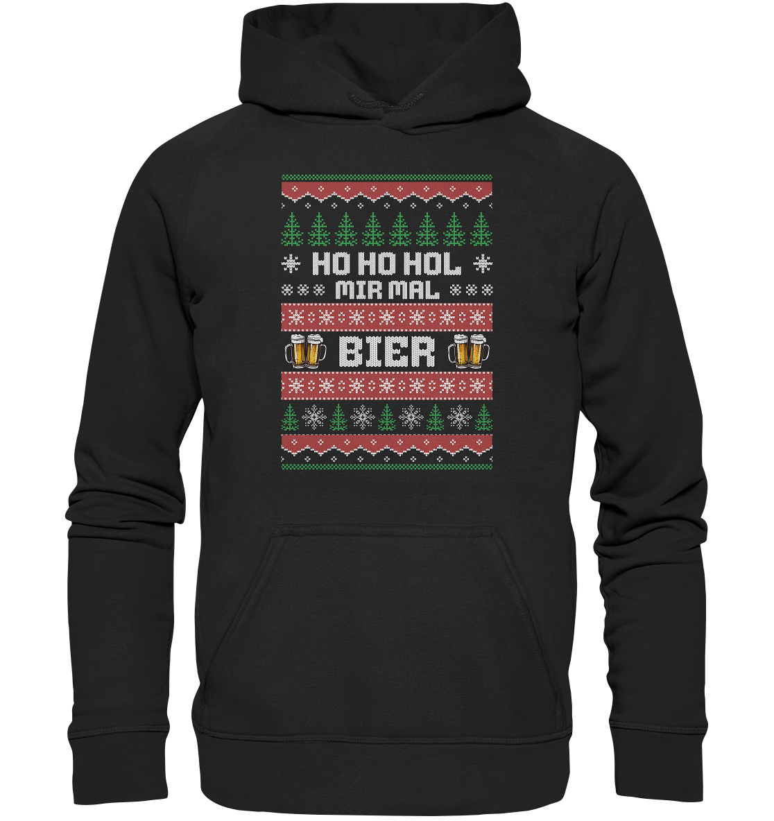 Ho Ho Hol Mir Mal Ein Bier Ugly Christmas Hoodie