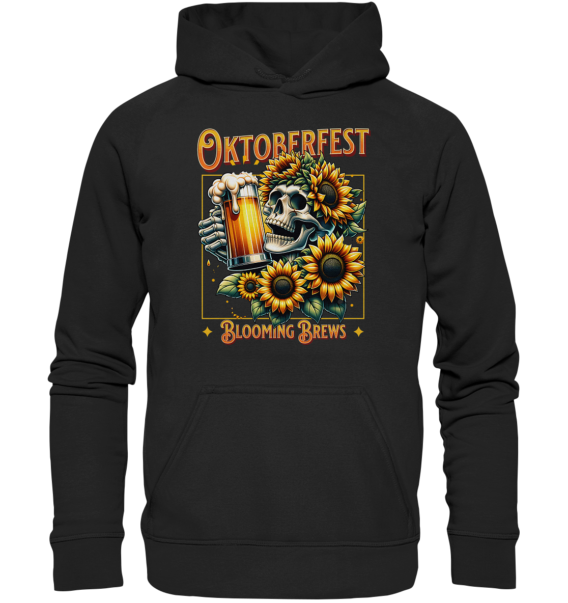 Oktoberfest München Blooming Brews Skull Hoodie