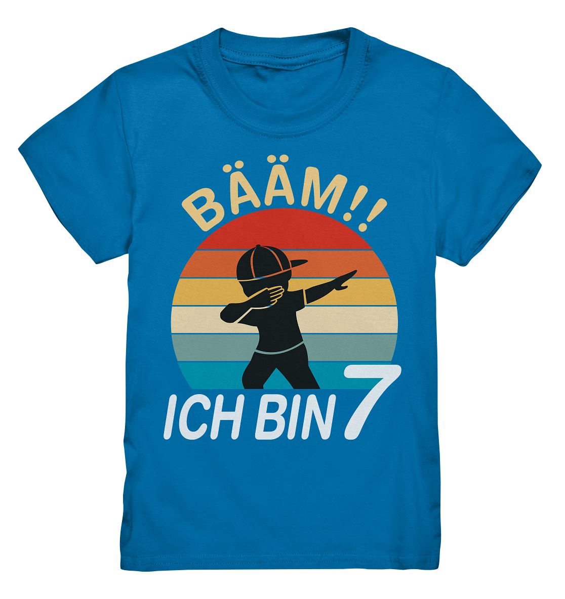 Kinder T-Shirt Zum 7. Geburtstag – „Superheld Sieben“ Motiv Aus Baumwolle