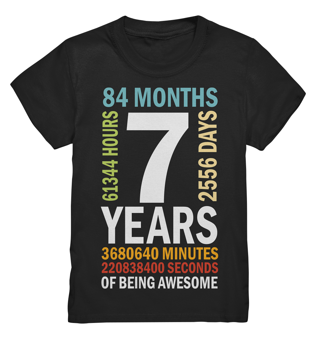 Kinder T‑Shirt – 7. Geburtstag | 7 Years of Being Awesome