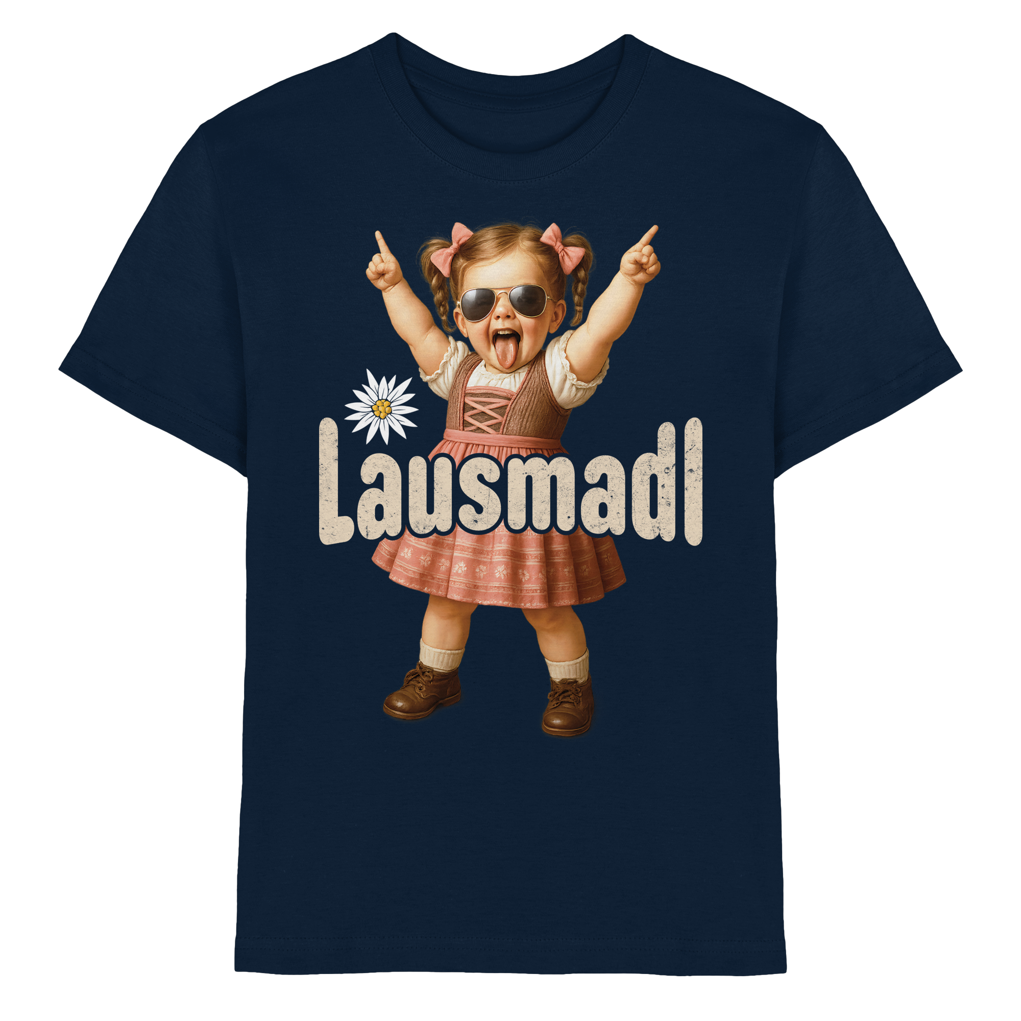 Lausmadl Kinder T-Shirt – Lustiges Trachtenshirt für Mädchen & Volksfest