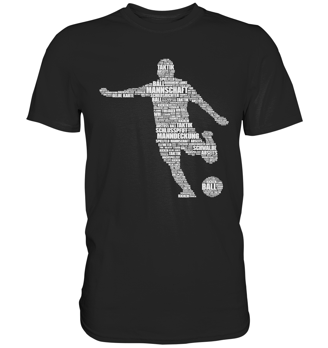 Fußball Typografie Fußballspieler - Premium Shirt