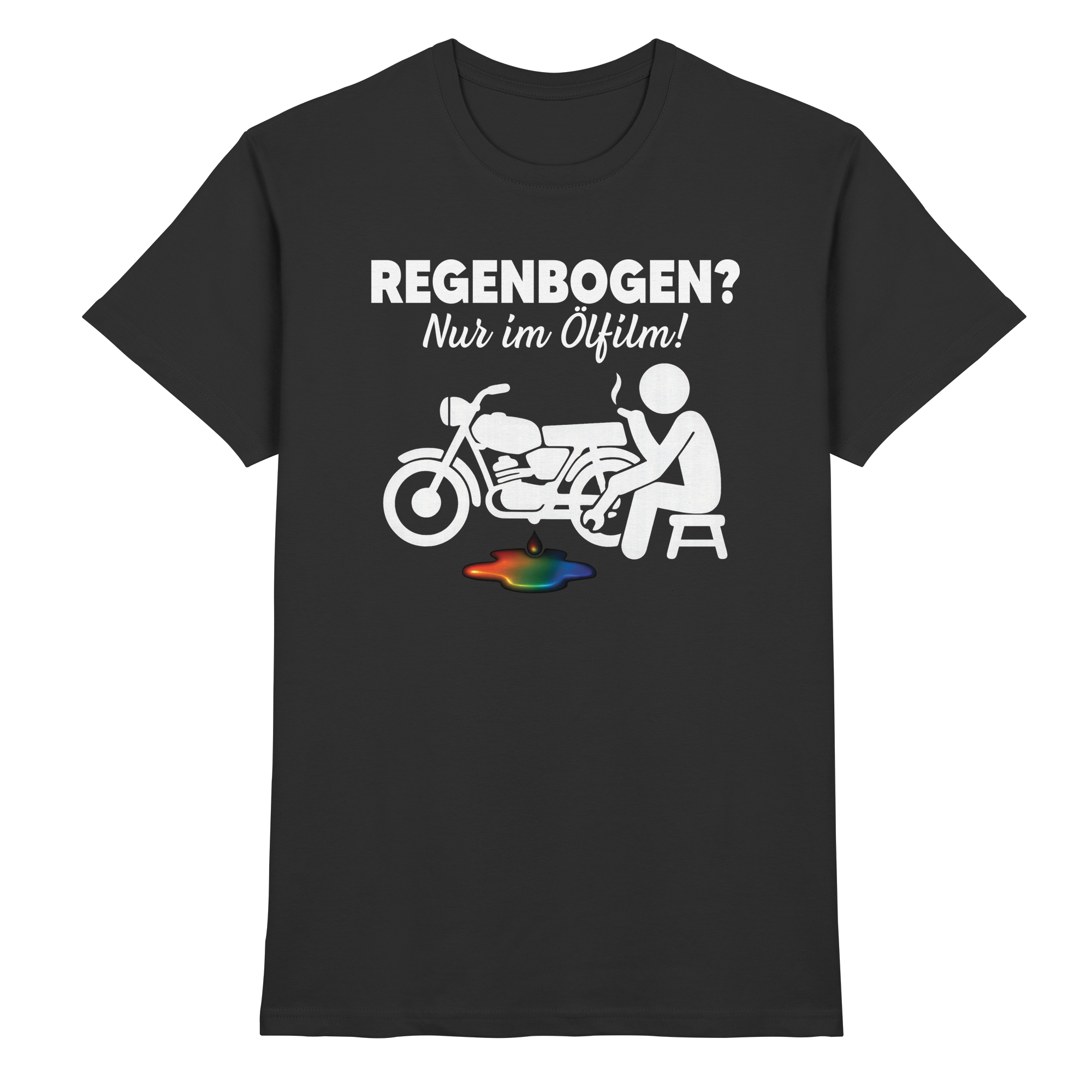 Regenbogen nur im Ölfilm Statement T-Shirt