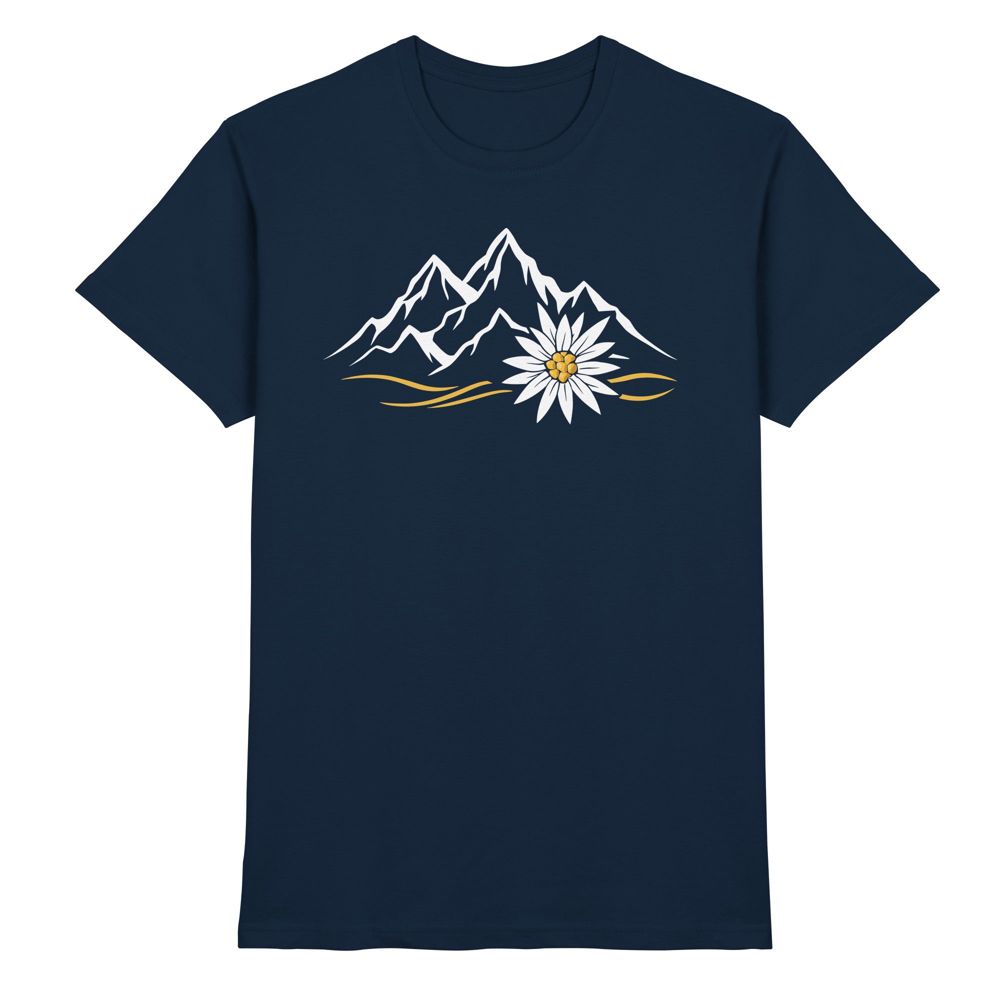 Alpen T-Shirt mit Edelweiß Motiv | Trachtenlook & Lederhose Outfit