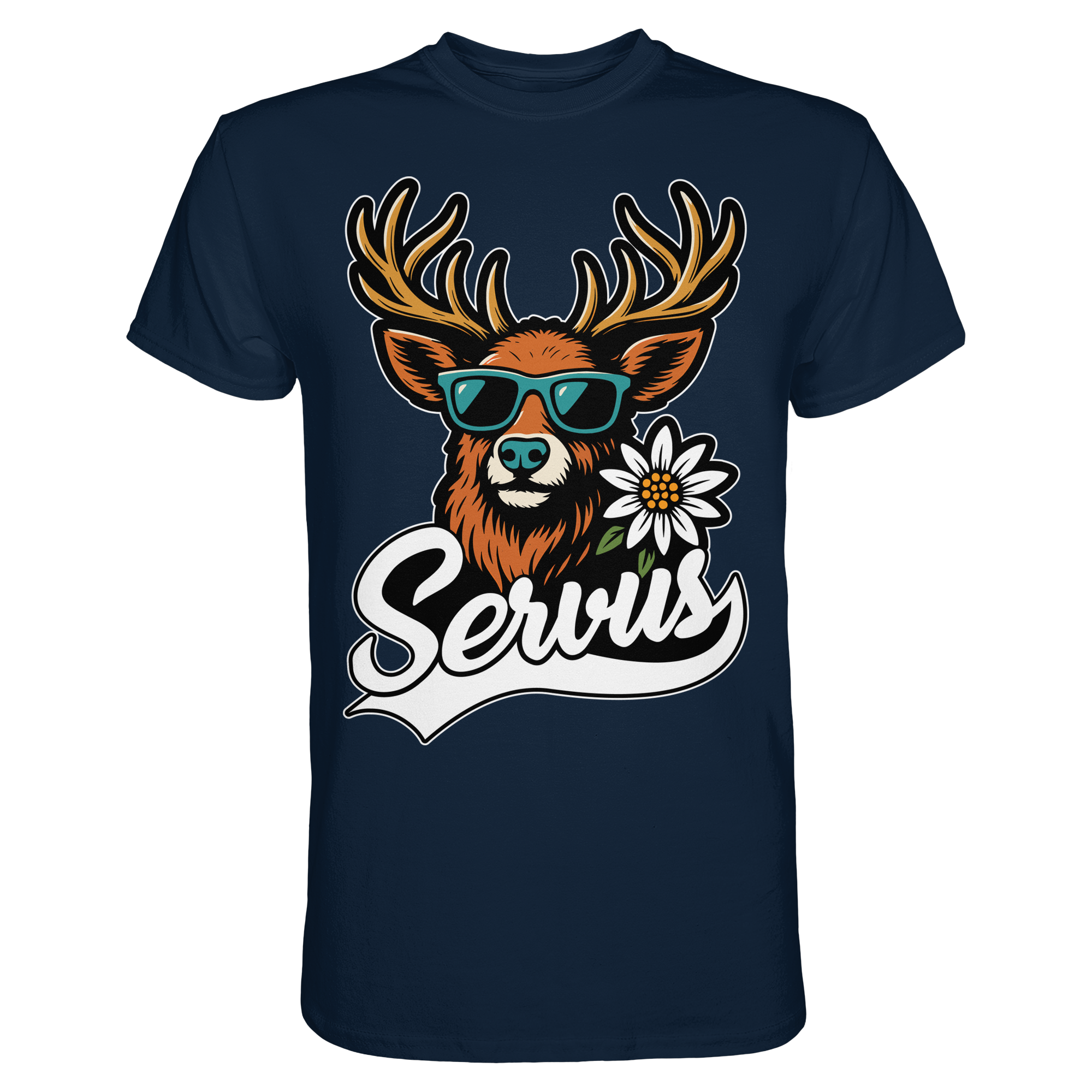 Servus Hirsch T-Shirt | Trachtenshirt Wiesn Volksfest