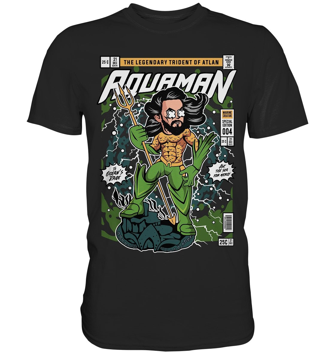 AQUAMAN Comic Cartoon TV Film Kult - Premium Shirt - BINYA