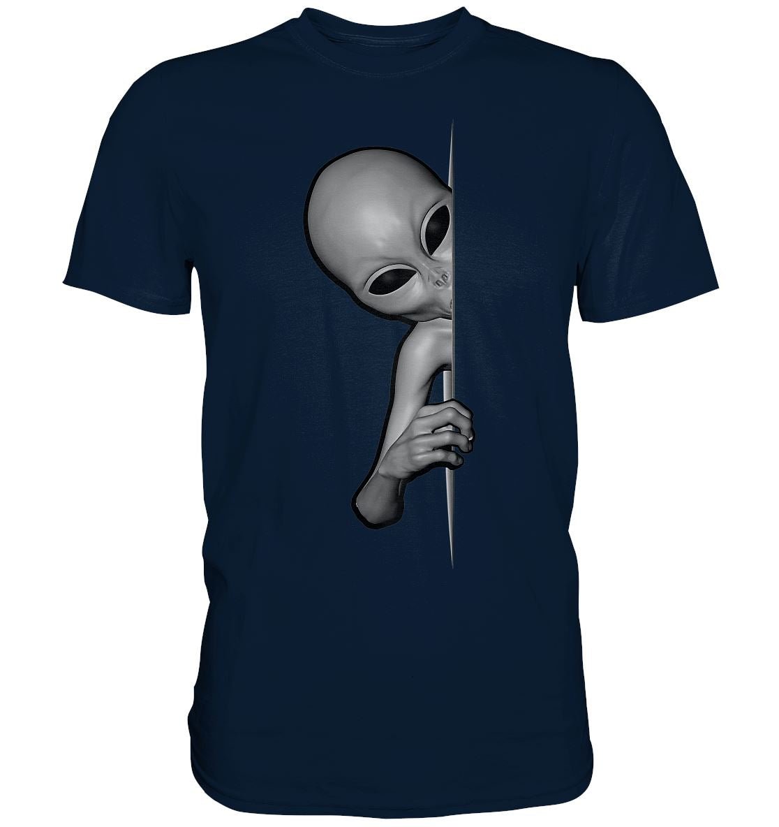 Außerirdischer grauer Alien - Premium Shirt - BINYA