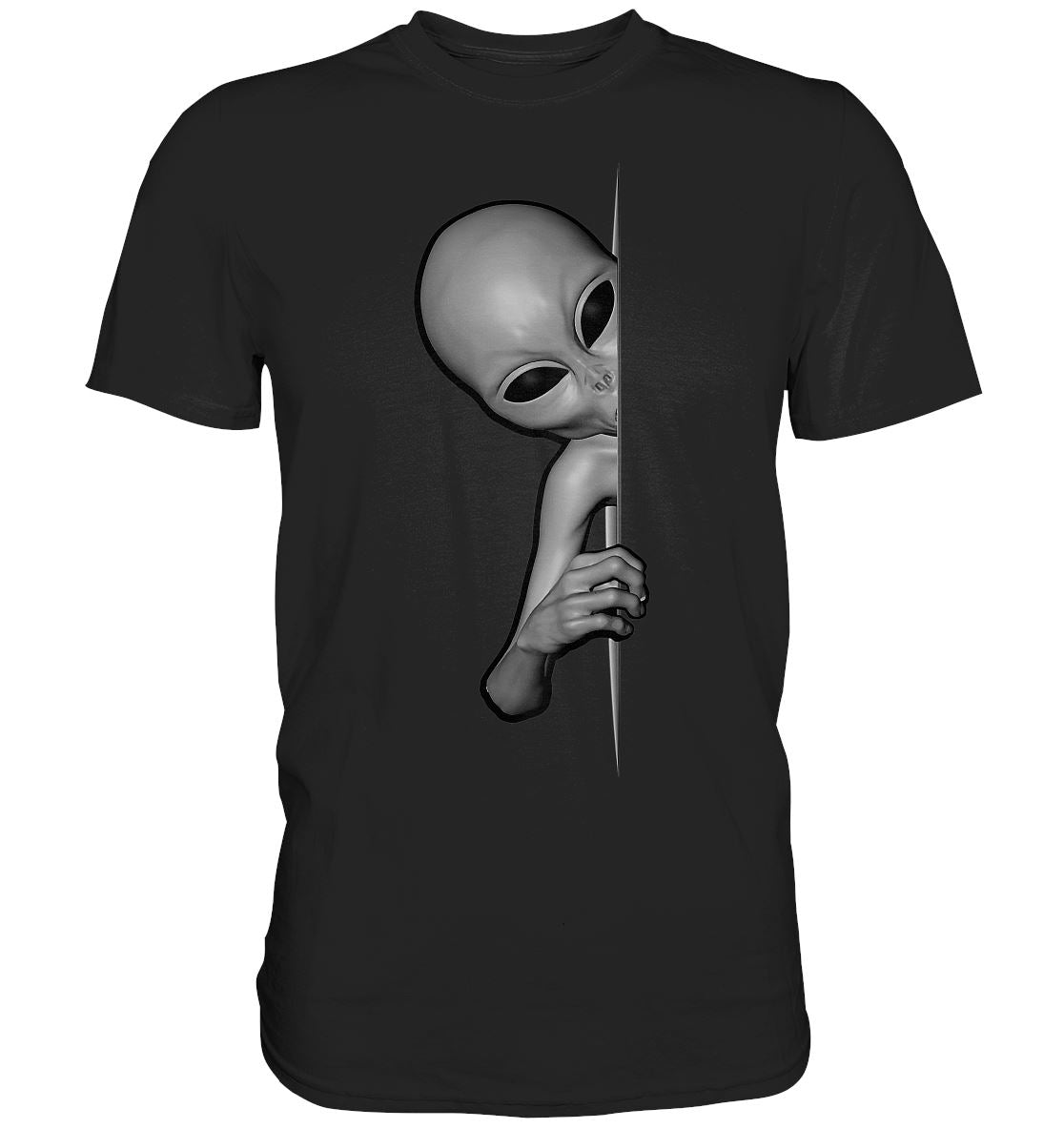 Außerirdischer grauer Alien - Premium Shirt - BINYA