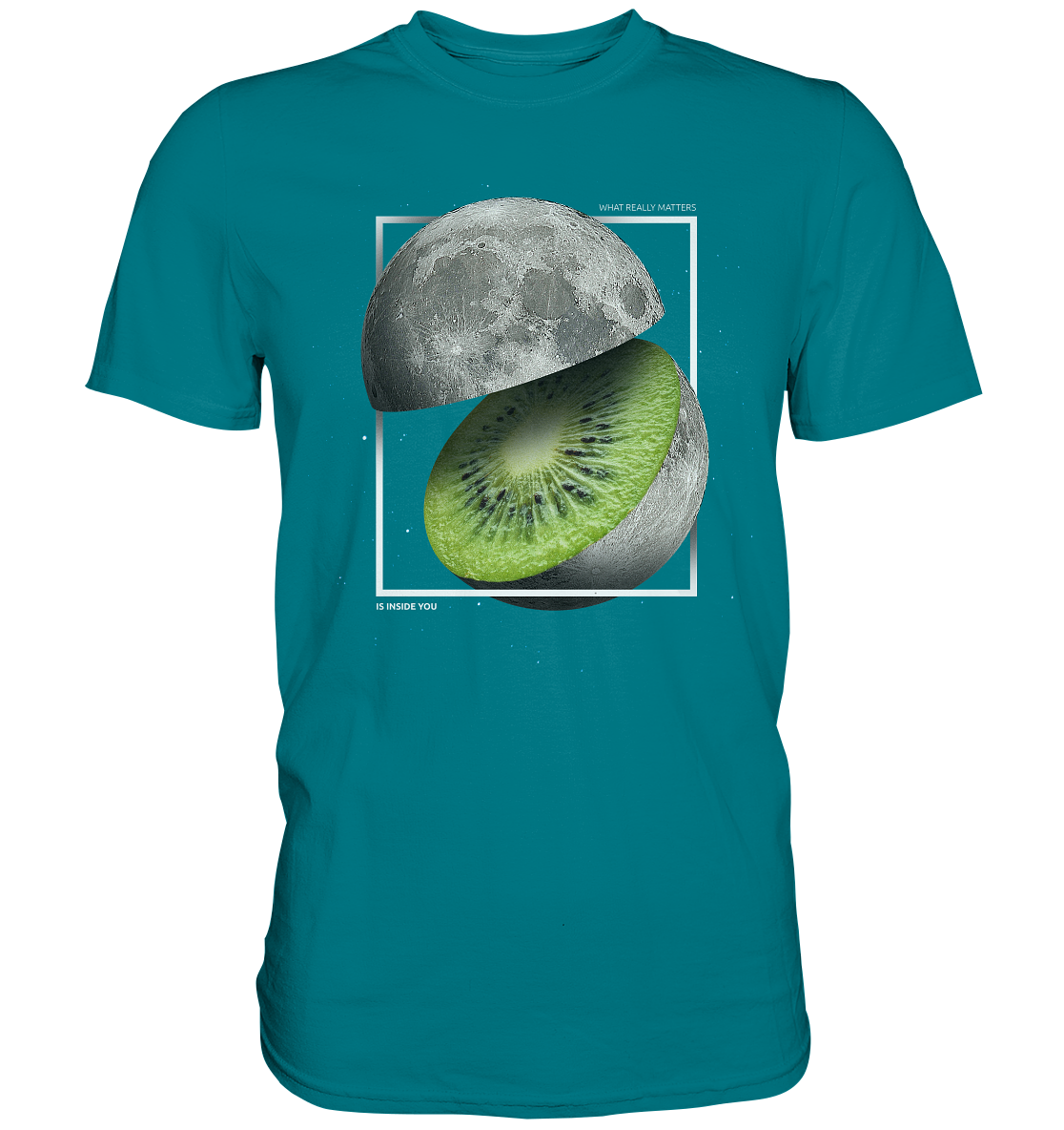 Kiwi Frucht Mond - Premium Shirt