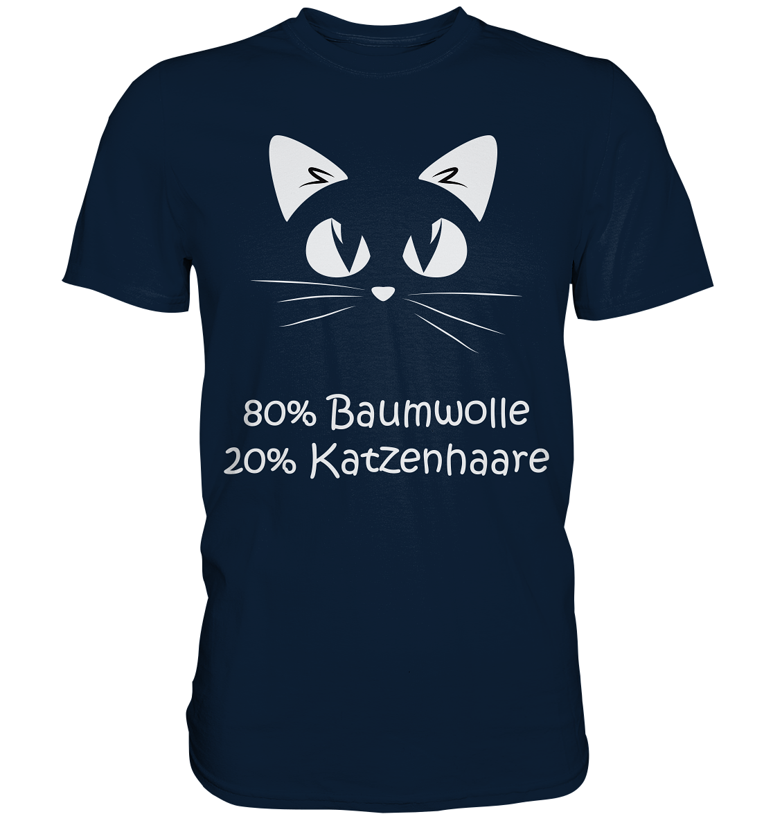 Lustiges Katzenhaare Baumwolle - Premium Shirt