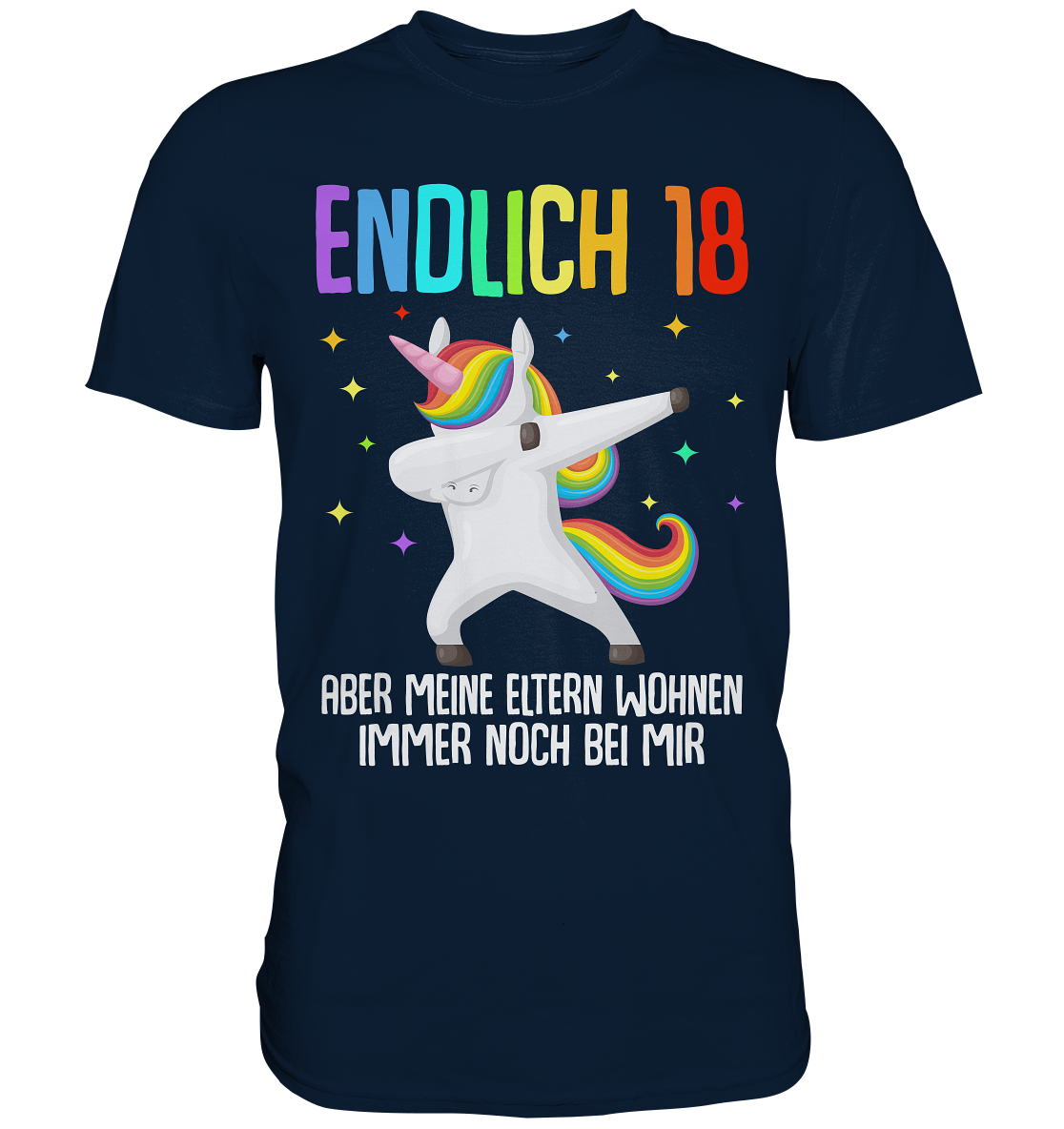 Endlich 18 T-Shirt: Spaßiges Einhorn-Design mit einem Hauch Ironie