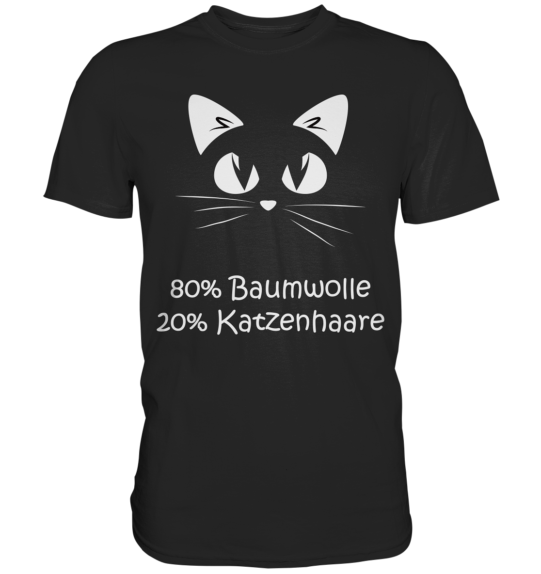 Lustiges Katzenhaare Baumwolle - Premium Shirt