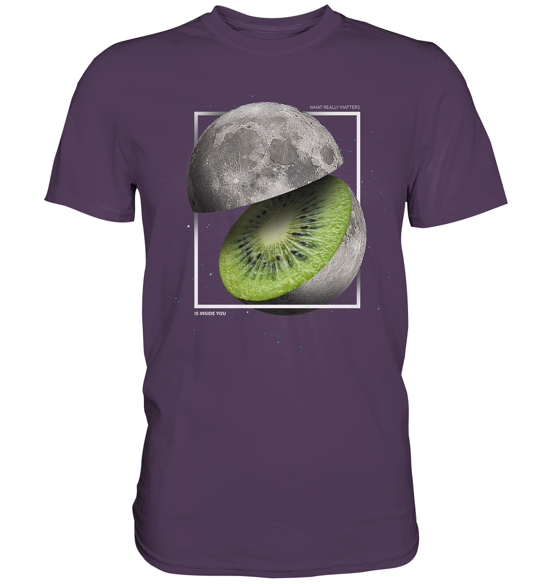 Kiwi Frucht Mond - Premium Shirt