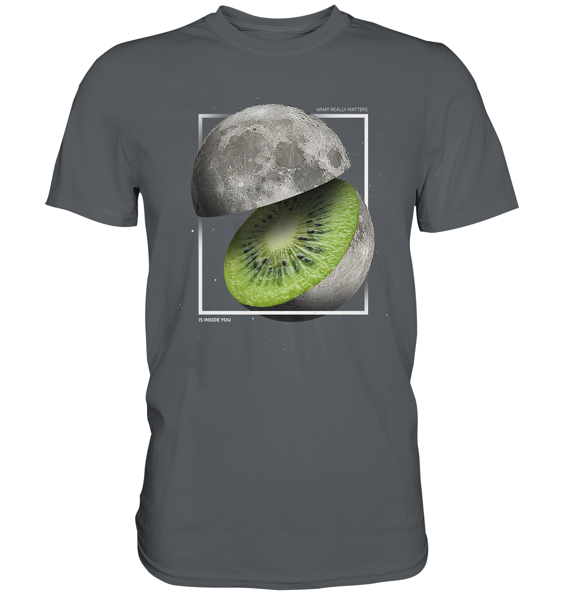 Kiwi Frucht Mond - Premium Shirt