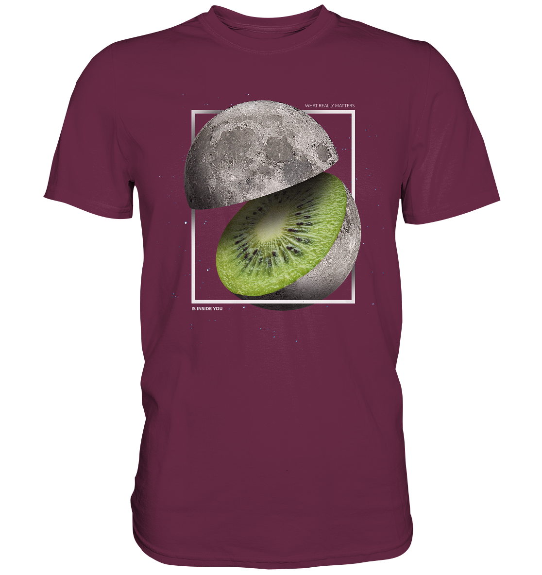 Kiwi Frucht Mond - Premium Shirt