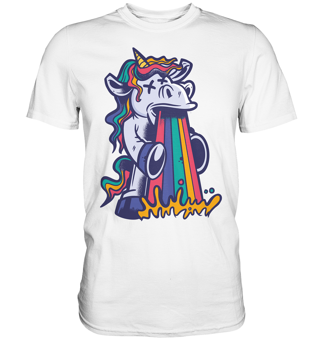 Puking Unicorn - Premium Shirt