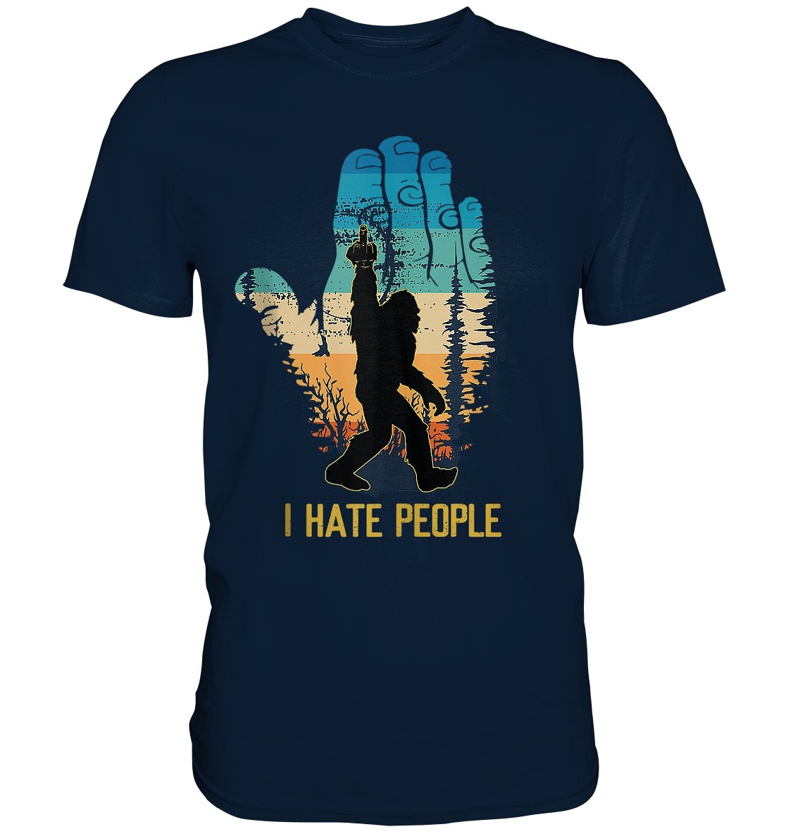 I Hate People Mittelfinger - Premium Shirt - BINYA