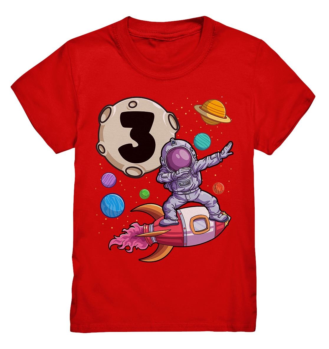 Kinder 3. Geburtstag Astronaut - Kids Premium Shirt - BINYA