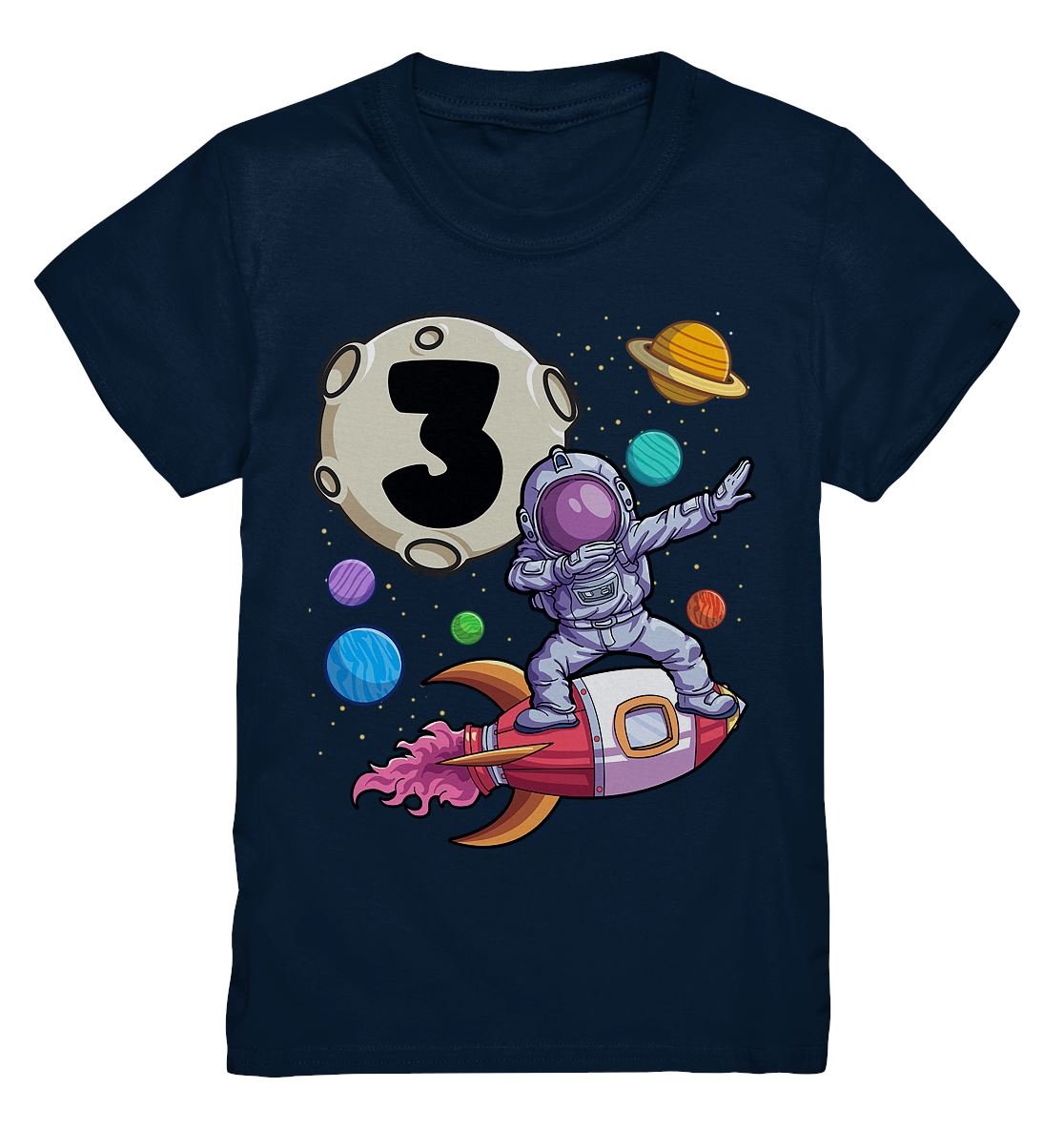 Kinder 3. Geburtstag Astronaut - Kids Premium Shirt - BINYA