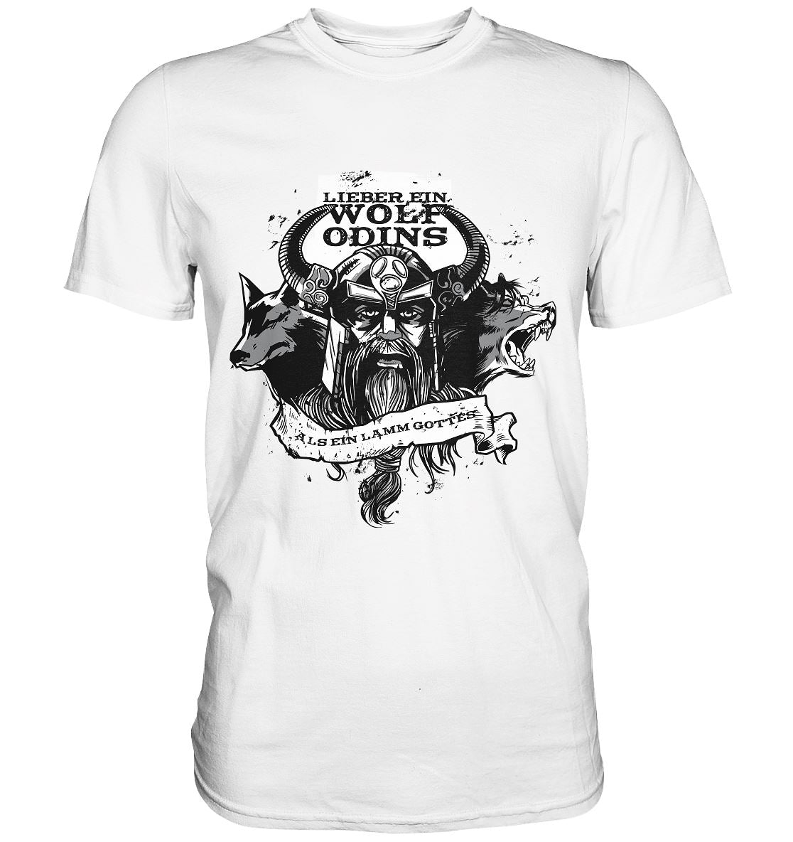 Lieber Ein Wolf Odins Als Ein Lamm Gottes - Premium Shirt - BINYA