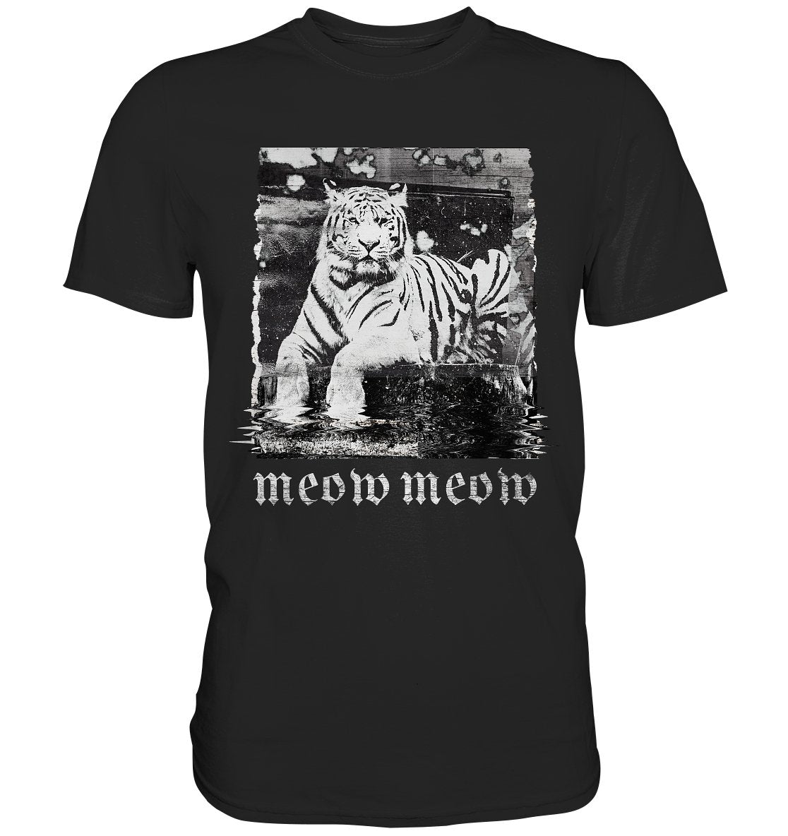 Meow Glitch Tiger - Premium Shirt - BINYA