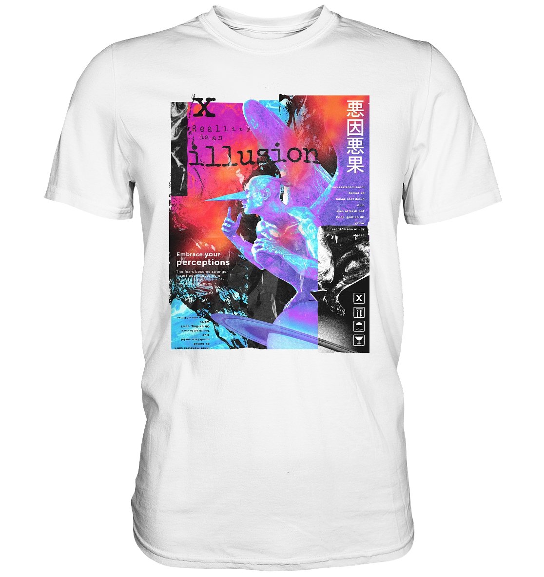 Reality Illusion Statue Collage - Premium Shirt - BINYA