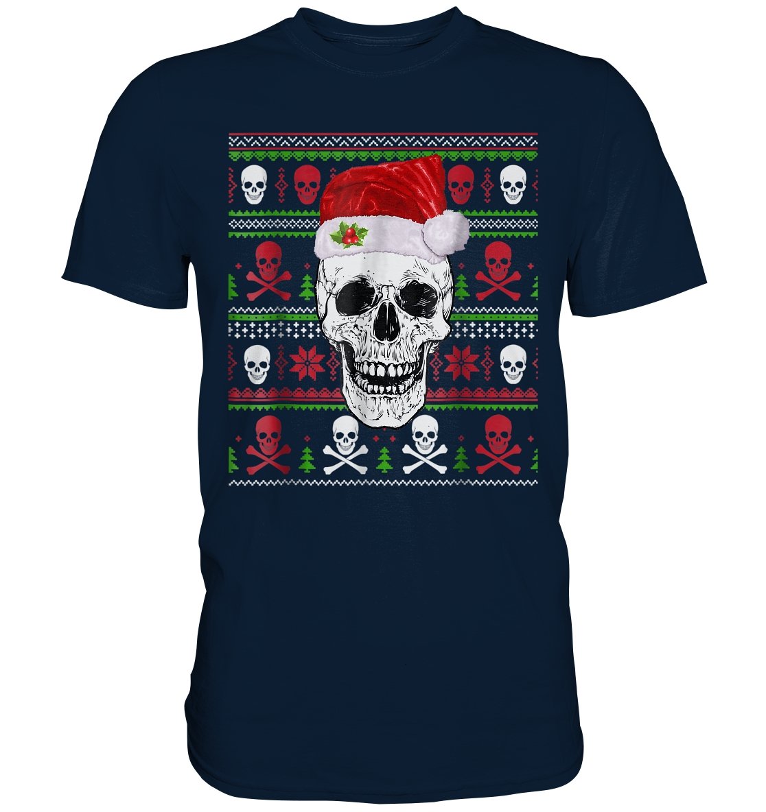 Santa Skull Ugly Christmas - Premium Shirt - BINYA