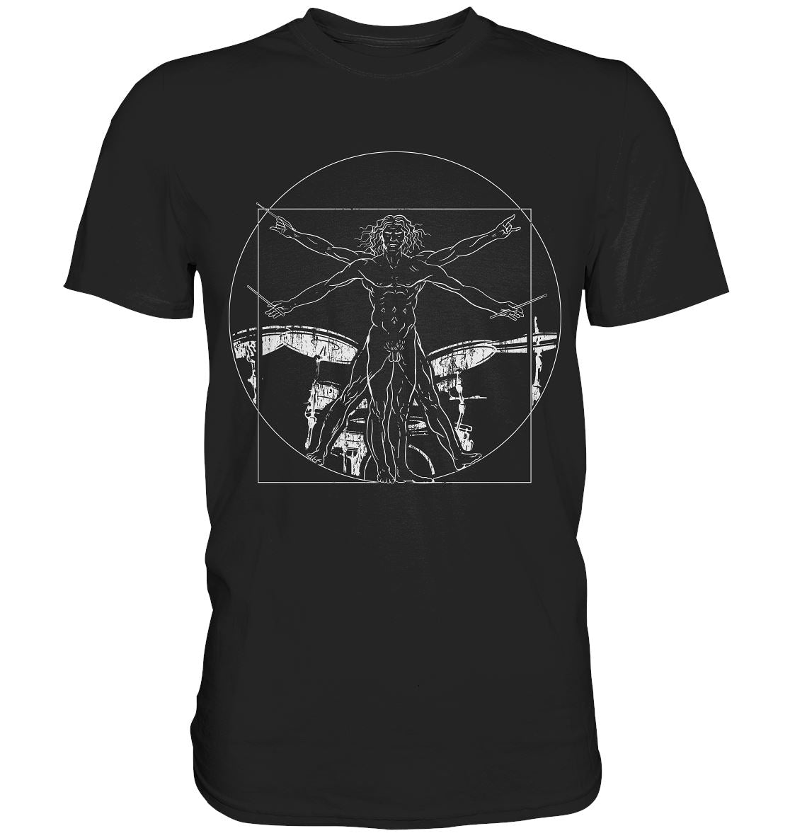 Vitruvian Drummer - Premium Shirt - BINYA