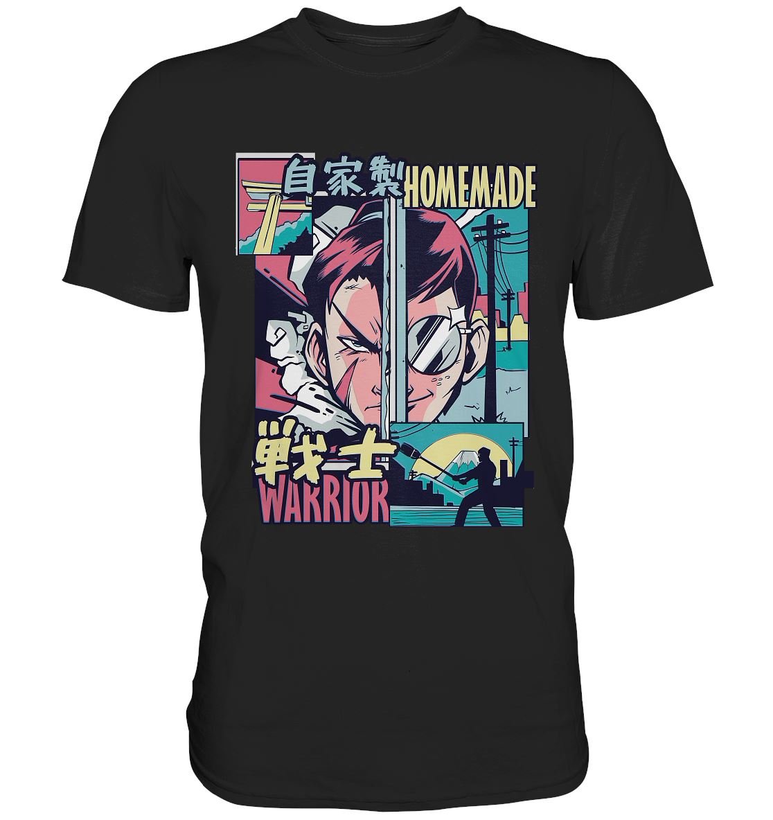 Warrior Anime Vaporwave - Premium Shirt - BINYA