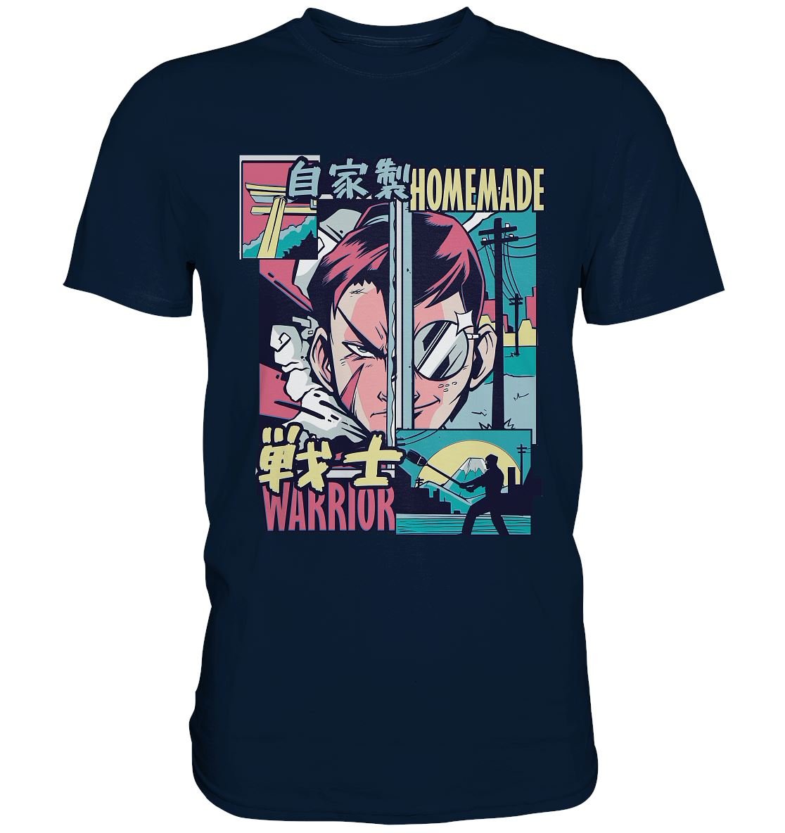 Warrior Anime Vaporwave - Premium Shirt - BINYA